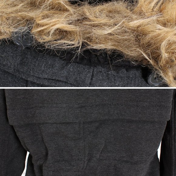 Fur Lined Anorak Hooded Fleece Coat Jacket Char. - Picture 7 of 10